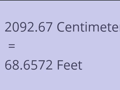 2092.67 CM TO FEET