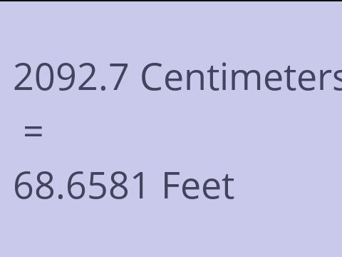 2092.7 CM TO FEET