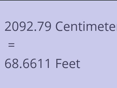 2092.79 CM TO FEET