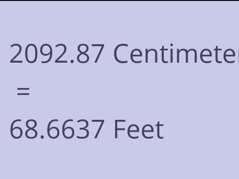 2092.87 CM TO FEET