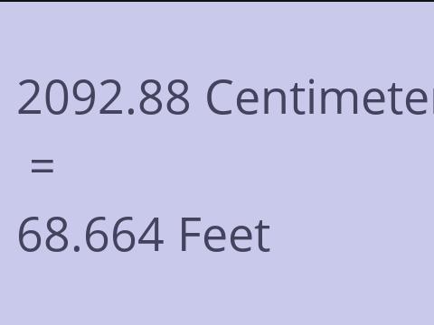2092.88 CM TO FEET