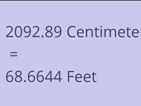 2092.89 CM TO FEET