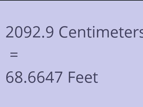 2092.9 CM TO FEET