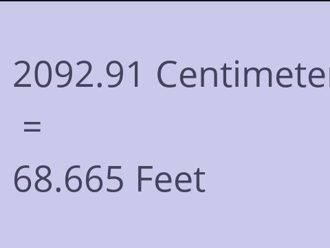 2092.91 CM TO FEET