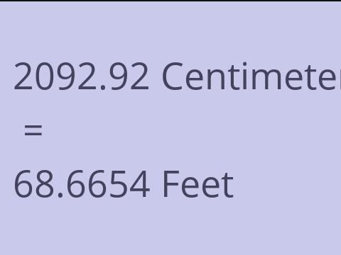 2092.92 CM TO FEET