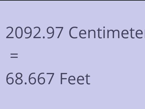 2092.97 CM TO FEET