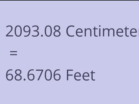 2093.08 CM TO FEET