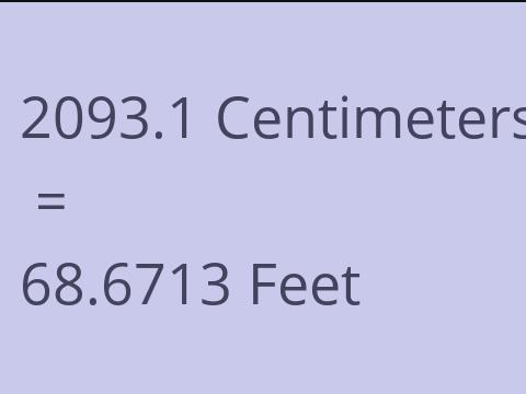 2093.1 CM TO FEET