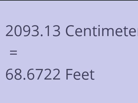 2093.13 CM TO FEET