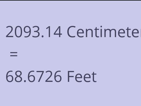 2093.14 CM TO FEET