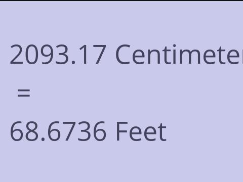 2093.17 CM TO FEET