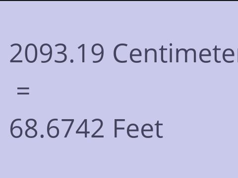 2093.19 CM TO FEET