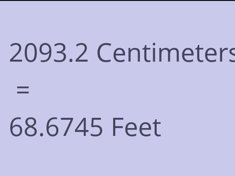 2093.2 CM TO FEET