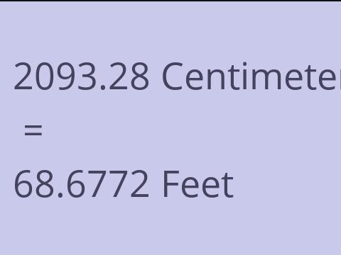 2093.28 CM TO FEET