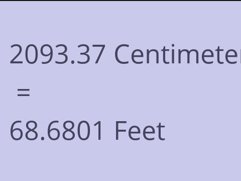 2093.37 CM TO FEET