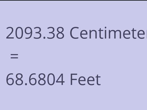 2093.38 CM TO FEET
