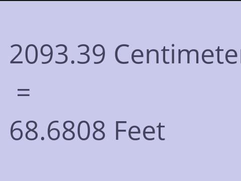 2093.39 CM TO FEET