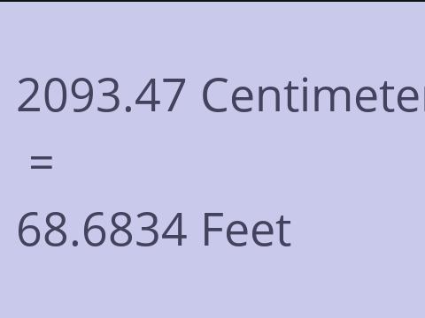 2093.47 CM TO FEET