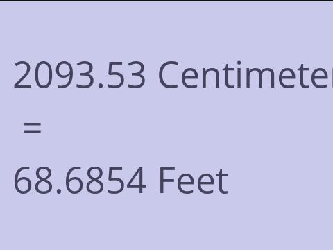 2093.53 CM TO FEET