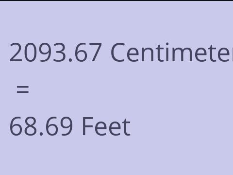 2093.67 CM TO FEET