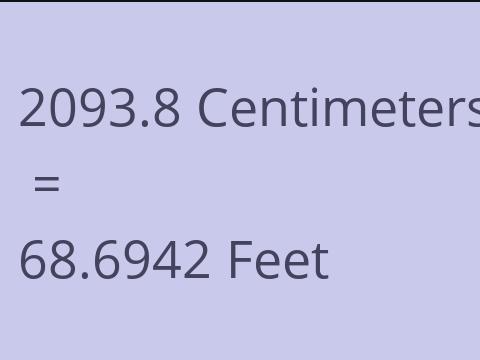 2093.8 CM TO FEET