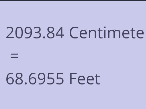 2093.84 CM TO FEET