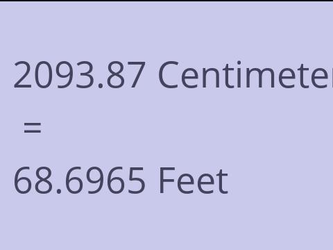 2093.87 CM TO FEET