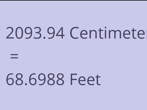 2093.94 CM TO FEET