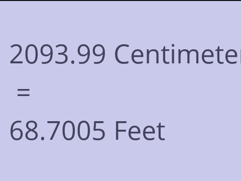 2093.99 CM TO FEET
