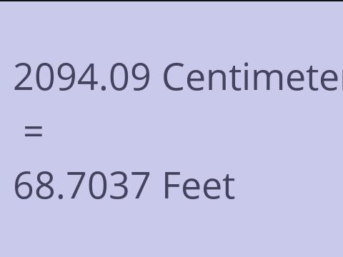 2094.09 CM TO FEET