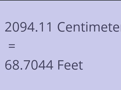 2094.11 CM TO FEET