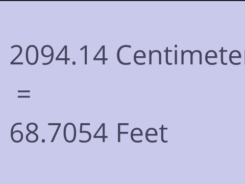 2094.14 CM TO FEET