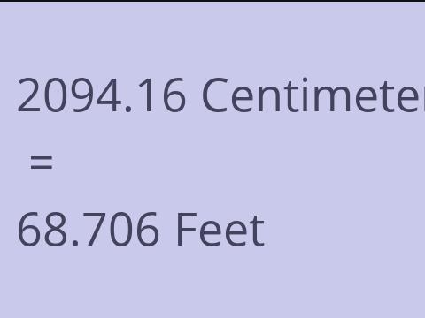 2094.16 CM TO FEET