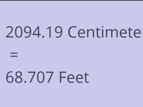 2094.19 CM TO FEET