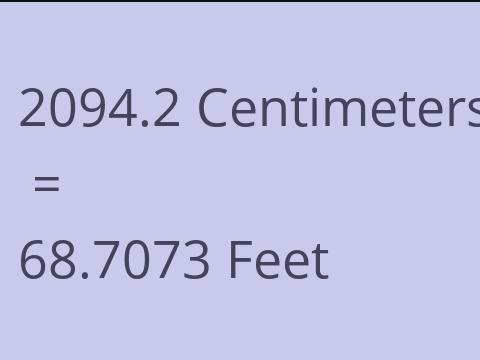 2094.2 CM TO FEET