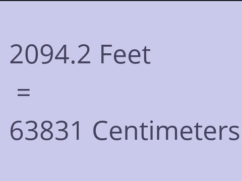 2094.2 FEET TO CM