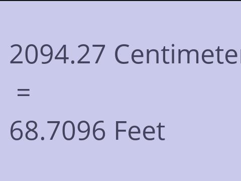 2094.27 CM TO FEET
