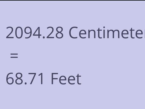2094.28 CM TO FEET