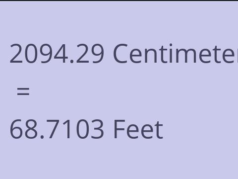 2094.29 CM TO FEET