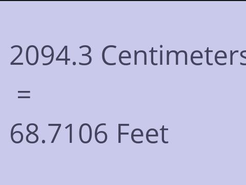 2094.3 CM TO FEET