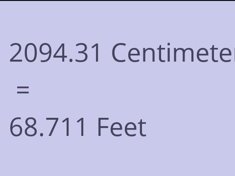 2094.31 CM TO FEET