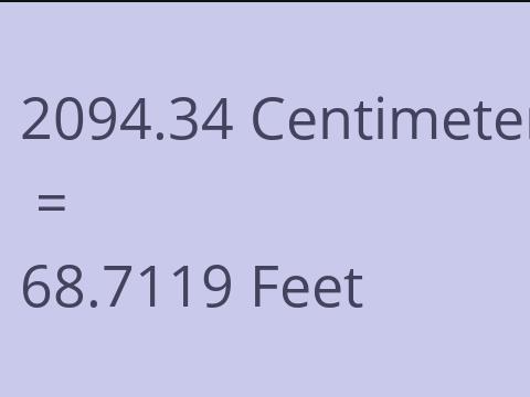 2094.34 CM TO FEET