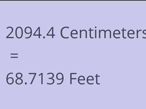 2094.4 CM TO FEET