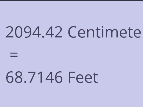 2094.42 CM TO FEET