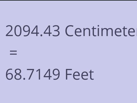 2094.43 CM TO FEET