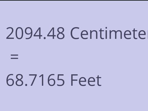 2094.48 CM TO FEET