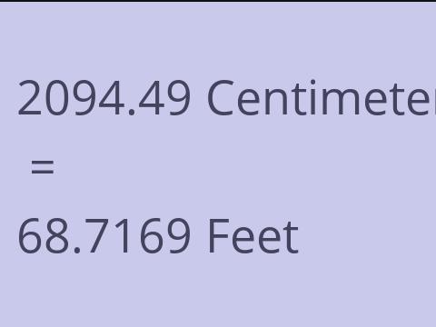 2094.49 CM TO FEET