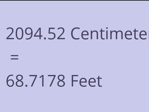 2094.52 CM TO FEET