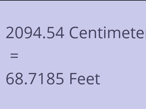 2094.54 CM TO FEET