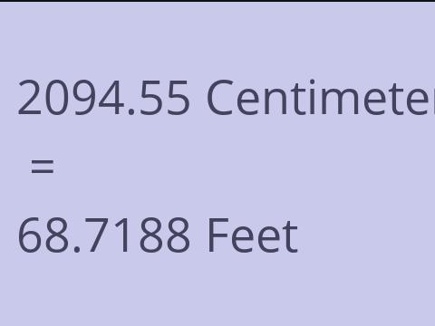 2094.55 CM TO FEET